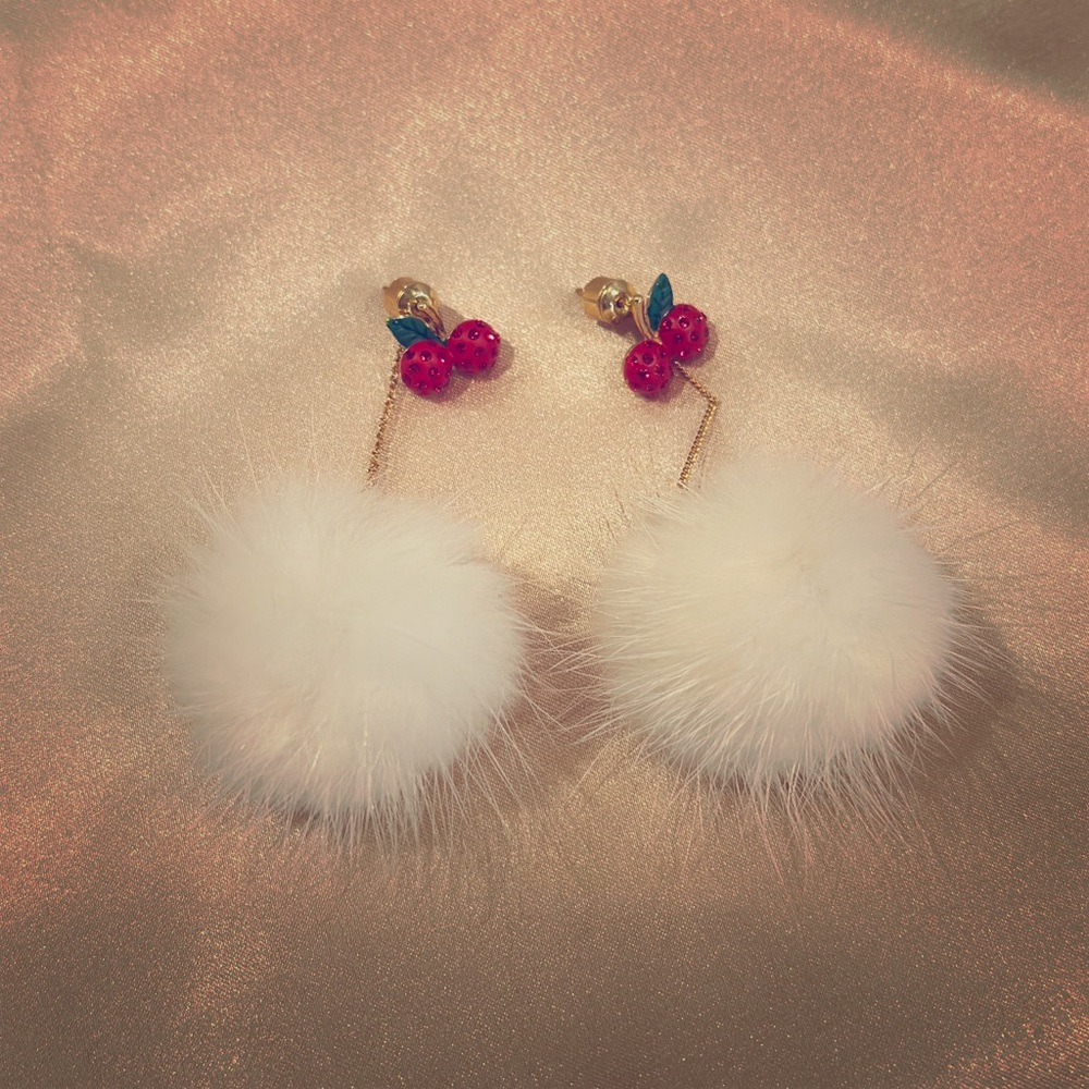 Cherry style earrings